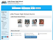 Tablet Screenshot of littleflowerhighschoolalumni.com